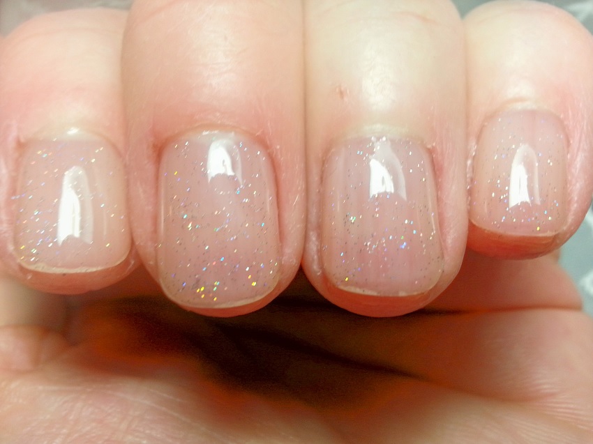 Clear Gel Nails with Glitter