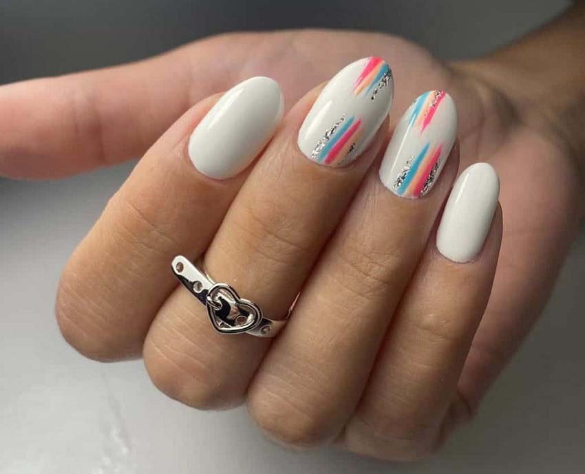 White Gel Nails